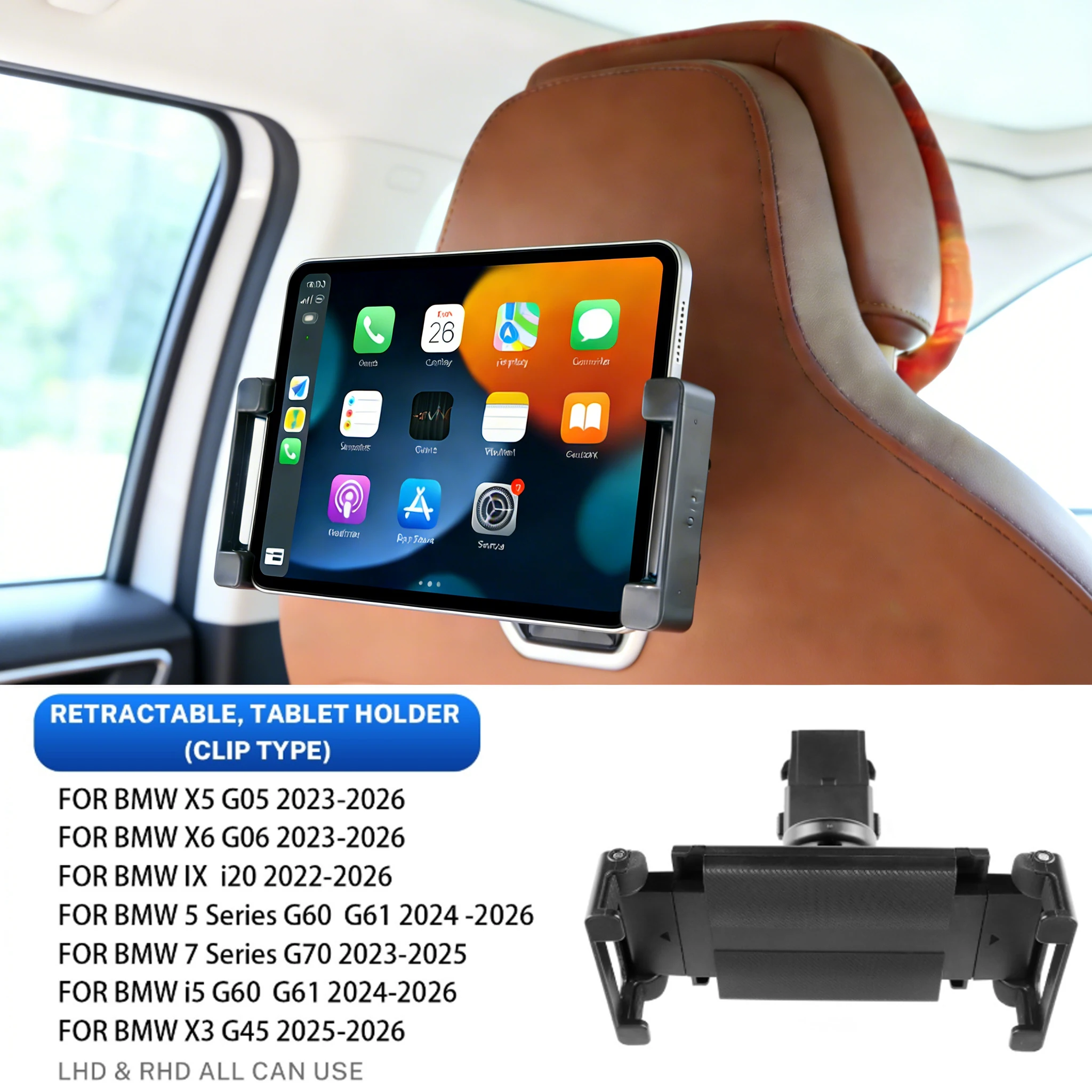 Do BMW IX i5 G60 G05 G06 G61X3 X5 X6 Seria 5 Seria 7 2025 2026 G45 Specjalny uchwyt multimedialny na tylne…