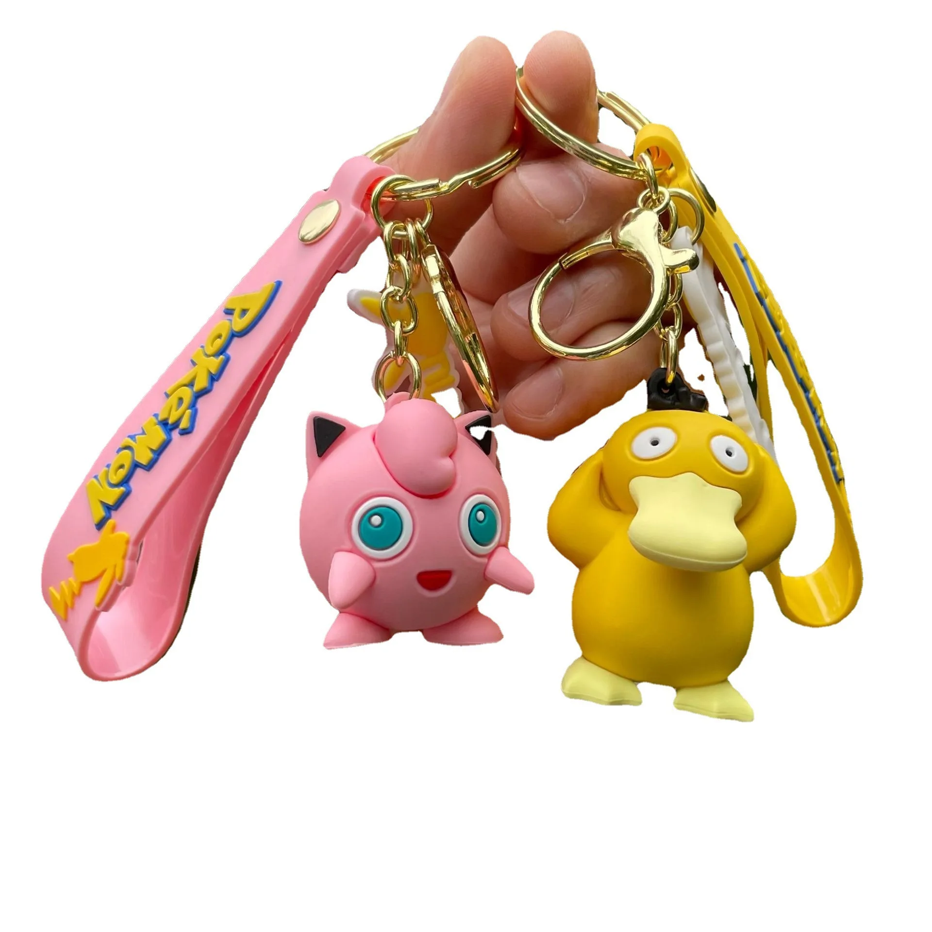 pokemon-pikachu-psyduck-chaveiro-bonito-dos-desenhos-animados-casal-chaveiro-saco-pingente-para-mochila-acessorios