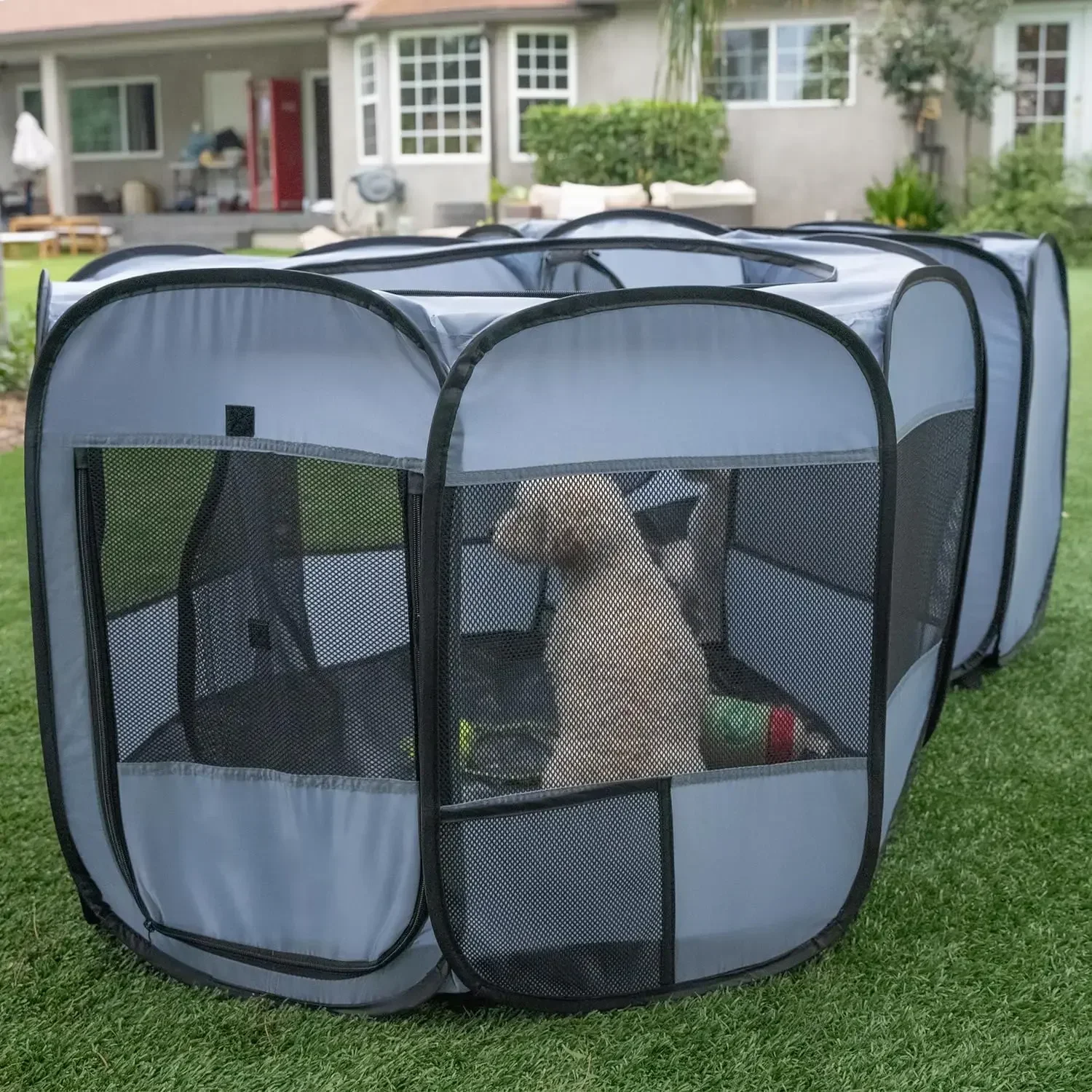 Puppy Playpen - Portable Cat Playpen - Collapsible Dog Crates for Small Dogs - Condo for Dog Cat Kitten