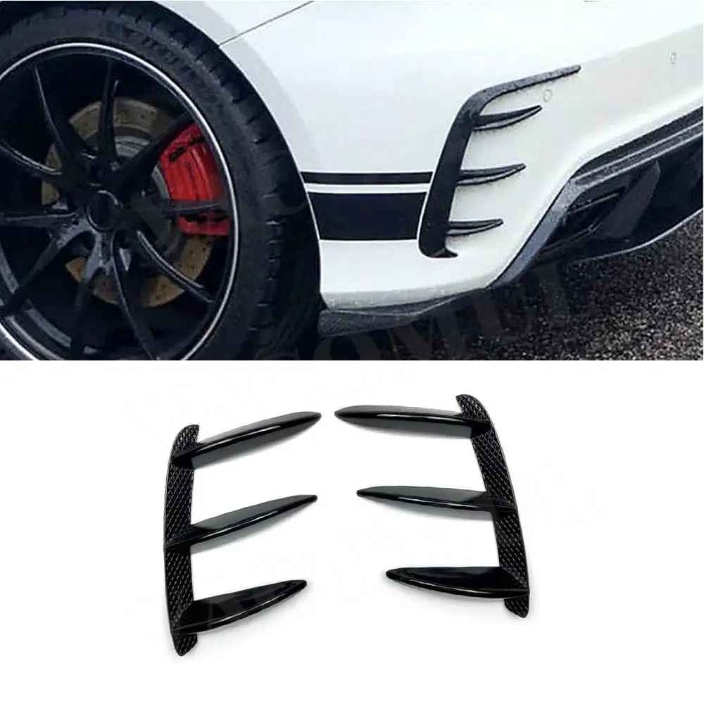 

2pcs ABS Carbon Look Car Rear Bumper Fins Anards Splitters for Mercedes Benz A Class W176 A200 A260 A45 AMG Sport 2013-2018