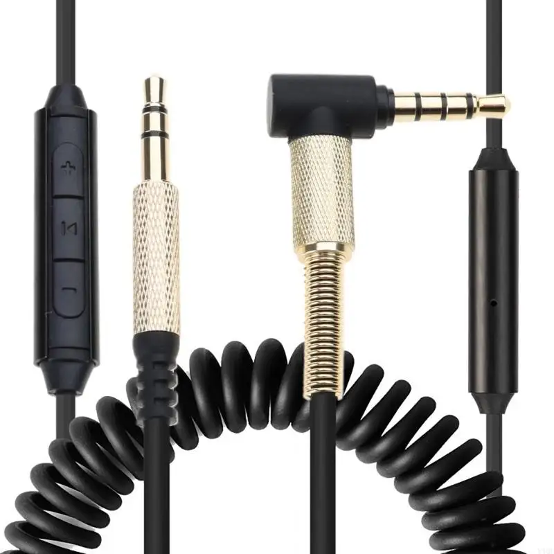 Адаптер Y4QF 3,5 мм Аудиокабель обновления с встроенным микрофоном удаленного объема для MDR-10R MDR-1A XB950 Z1000 MSR7