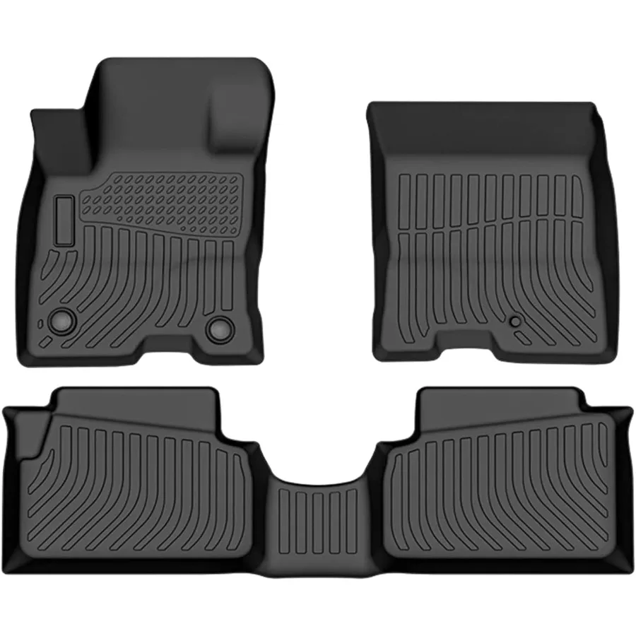 

Floor Mats Custom Fit for 2022 2023 2024 2025 Maverick Only for Hybrid All Weather Floor Liners Front 2nd Row TPE Black