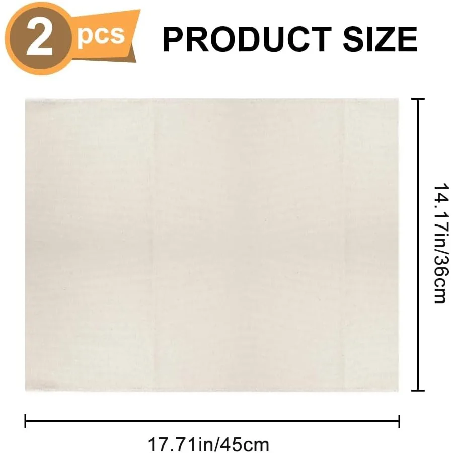 2 قطعة قماش الخبز الكتان القماش 14x18 Ih مستطيلة الحديثة تورال القطن الخبز التدقيق منشفة لخبز العجين المخمر والتخمير