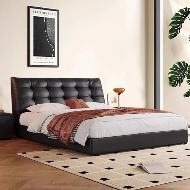 

Floor Fancy Luxury Bed Frames 180x200cm Frame Double Lounge Bedroom Beds Minimalist Headboard Queen Home Bedroom Furniture