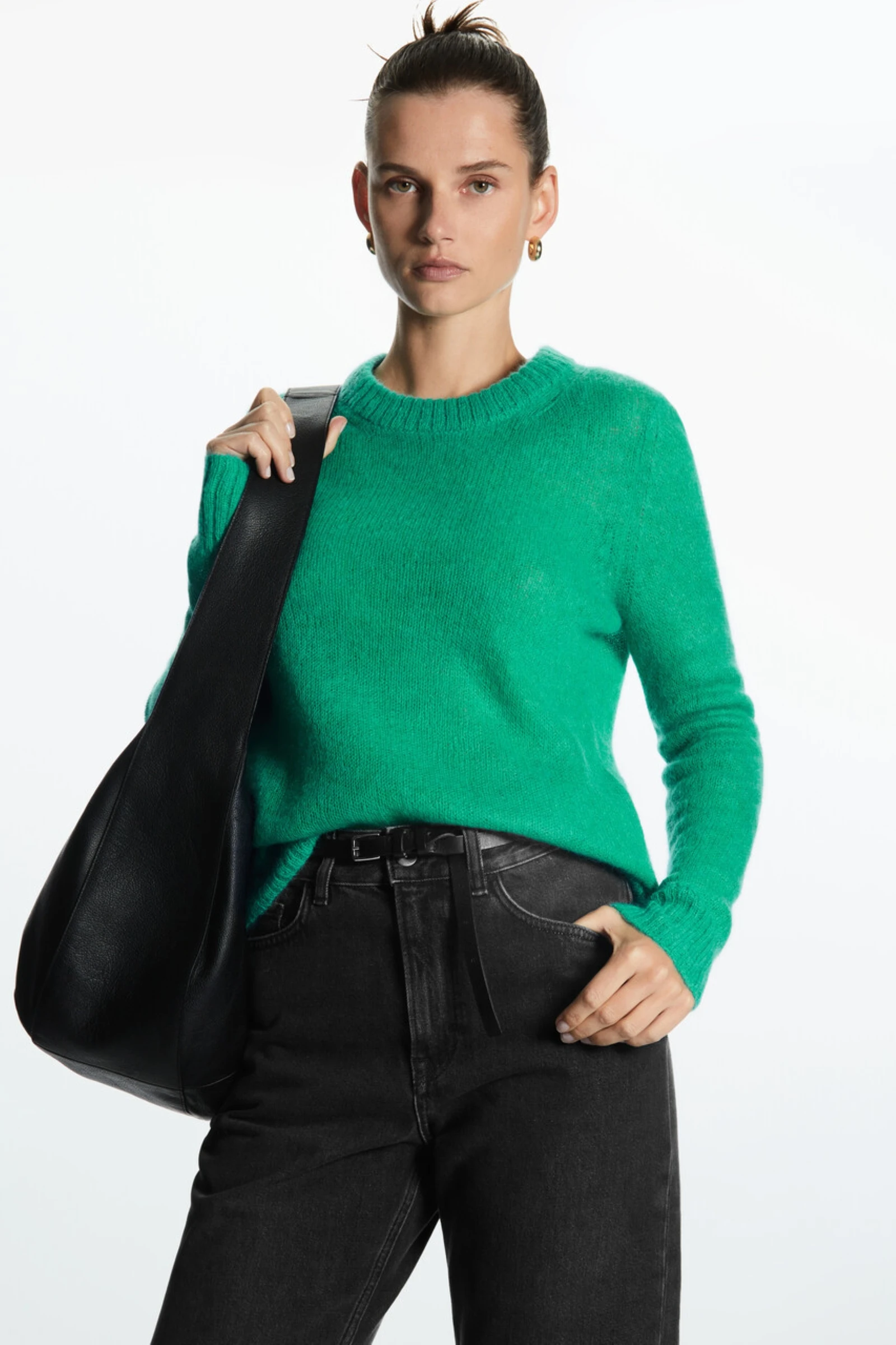 

Ethereal MD 2025 cos winter new style of Ladies' casual standard style mohair blended knitted sweater