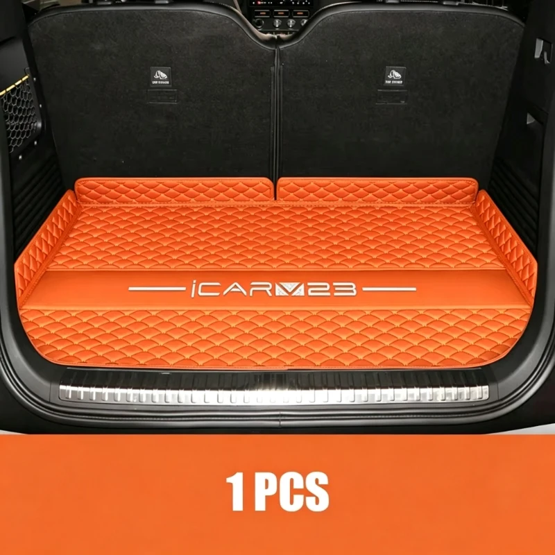 For Chery iCAR V23 iCAUR V23 2025 2026 Car Trunk Protection PU Leather Mat Catpet Interior Modification Cover Part Accessories