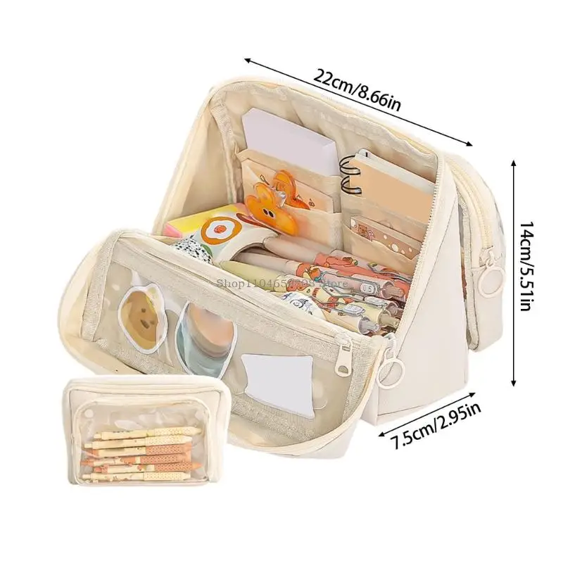 Estuche lápiz capacidad 9 compartimentos bolsas lápiz lápiz