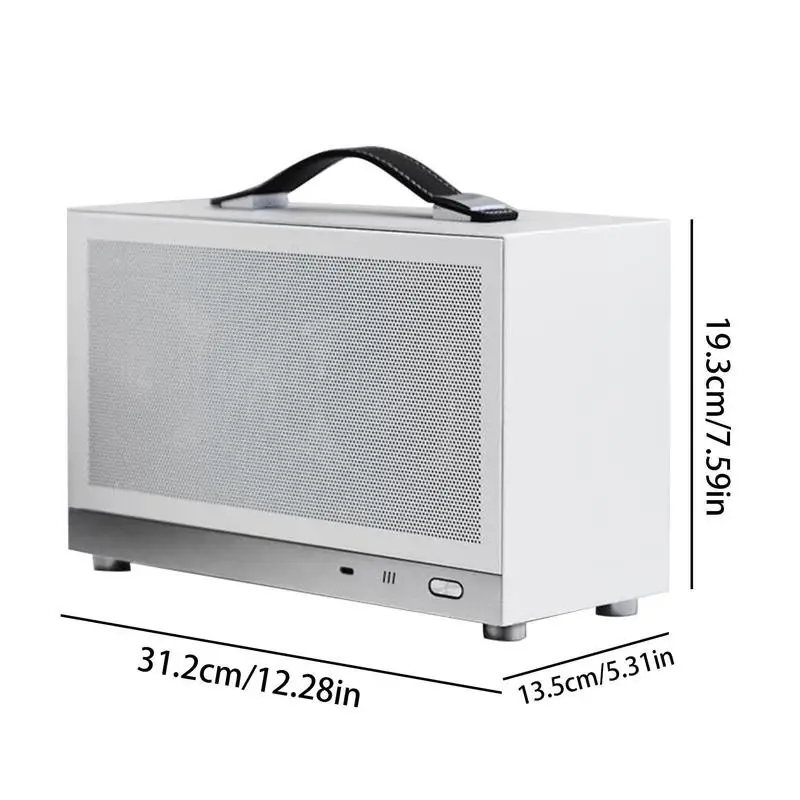 Computer Host Case Ultra-Small Mini Portable ITX Chassis Easy To Use PC Case With Four-Sided Heat Dissipation Hole