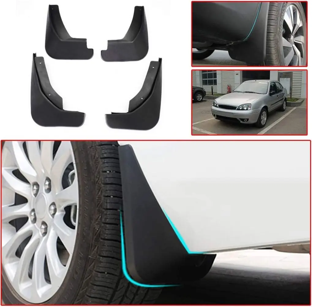 No Dril Car Mud Flaps for Ford Fiesta 1.6 2005 2006 2007 2008 2009-2016 2017 2018 2019 Splash Front and Rear Guards 4pcs/Set