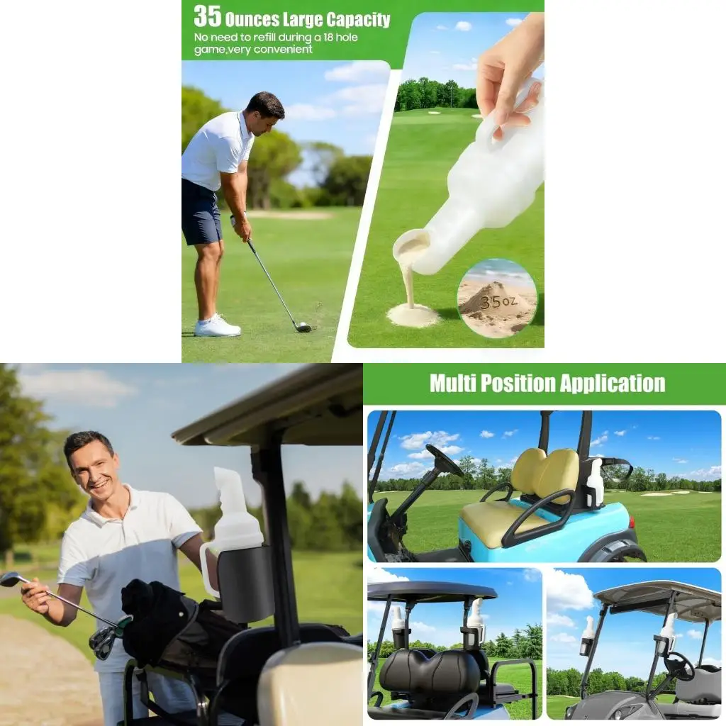 Q39E User Friendly Golf Cart Sand Container Large Size Shockproof Base Mounting Screws Two Mount Option Effortless Assembly
