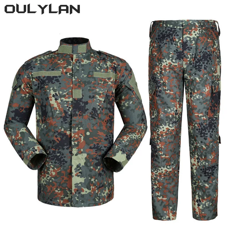 Oulylan Combat Uniform Camo Tactical Suit Men Special Forces Coat Pant Fishing Camouflage Militar Hunting Clothes