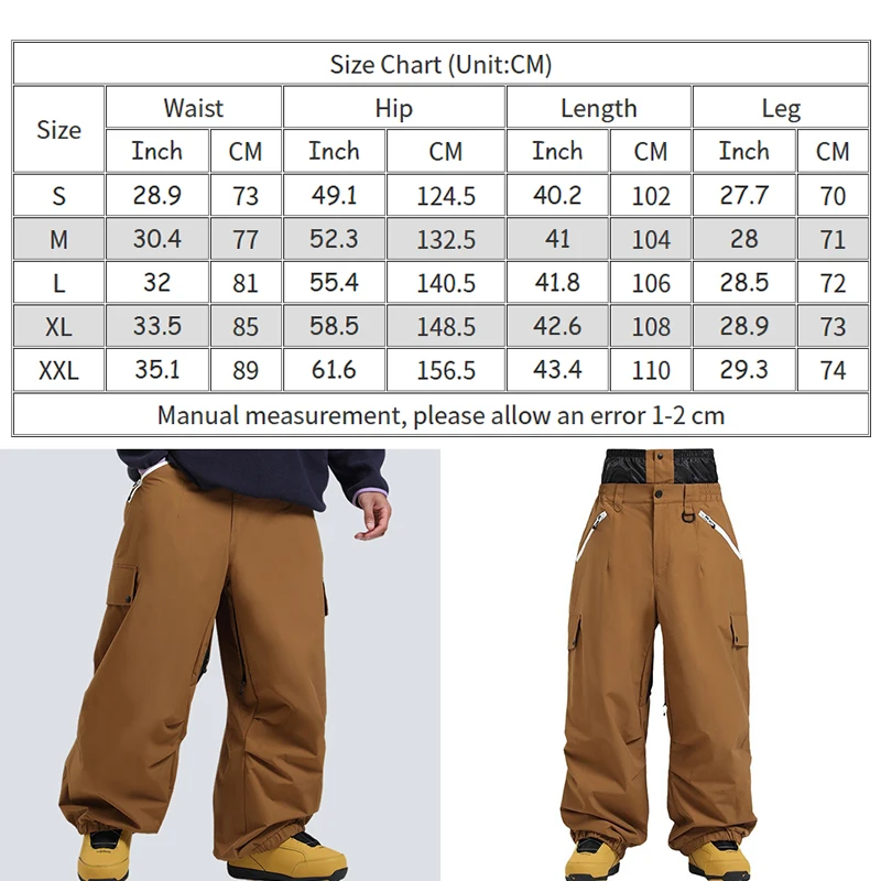 2025 ฤดูหนาวผู้หญิงกันน้ํากางเกงหิมะกีฬากลางแจ้ง Mountain Man เล่นสกีกางเกงรถจักรยานยนต์ Windproof หญิงสโนว์บอร์ดเสื้อผ้า