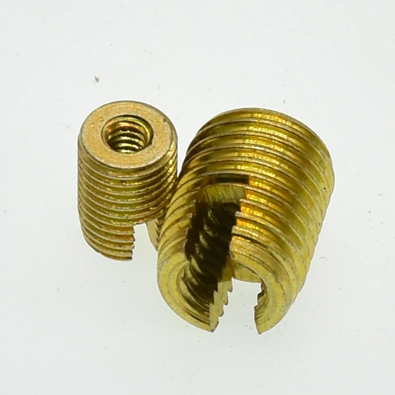 M2 to M20 Golden Galvanized Self Tapping insert Screw Bushing 302 Slotted Type Wire Thread Insert Nut Repair