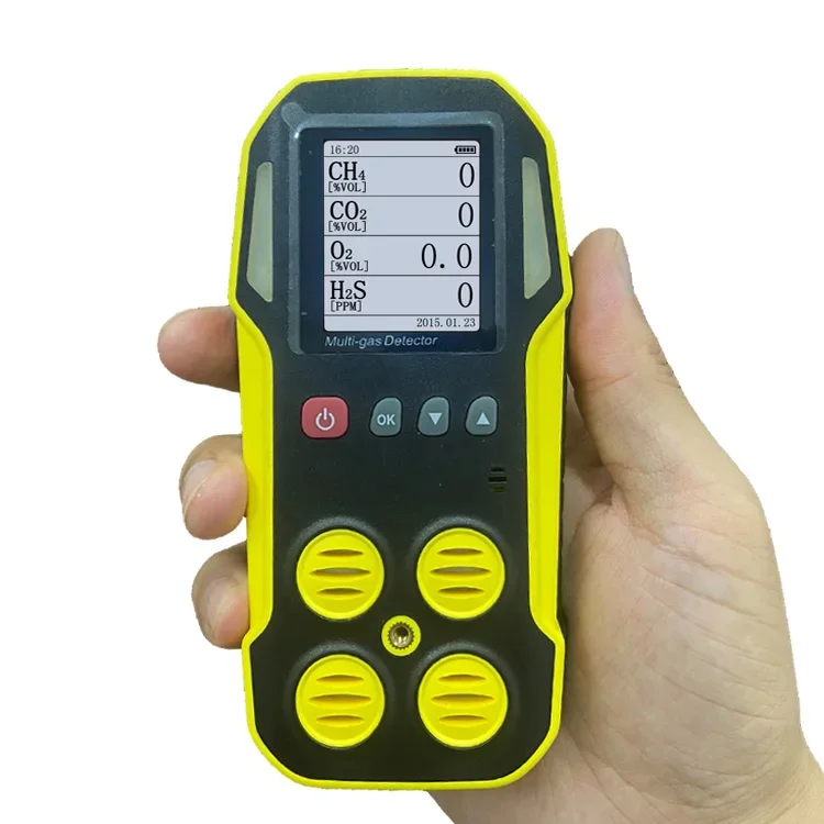 

Rechargeable portable handheld pump infrared sensor measuring detector continuous detection biogas analyzer co2 co ch4 h2s