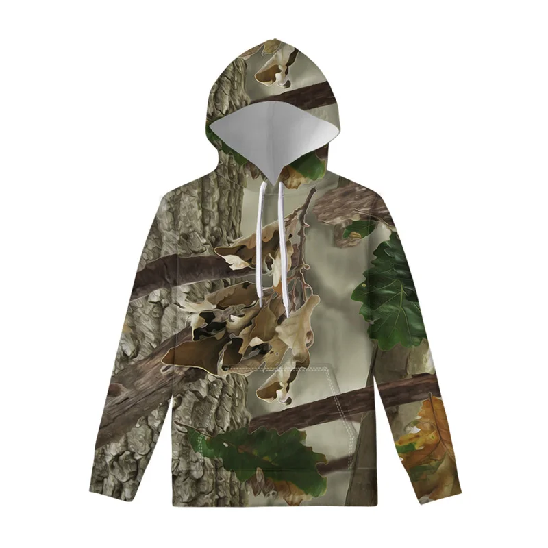 Hunting Camo 3d Print Hoodie Men Women Tree Leaf Pattern Hoody Cool Long Sleeve Hoodies Street Loose Pullover Swearshirts