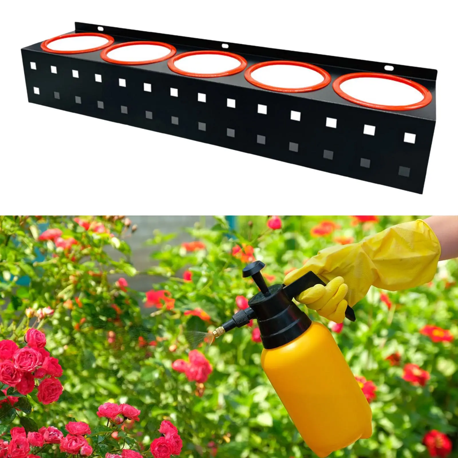 

Держатель для бутылок с распылителем, настенный, для автоматической чистки, детализации, инструмента, дисплей, сверхмощная стойка для хранения бутылок для домашнего салона красоты