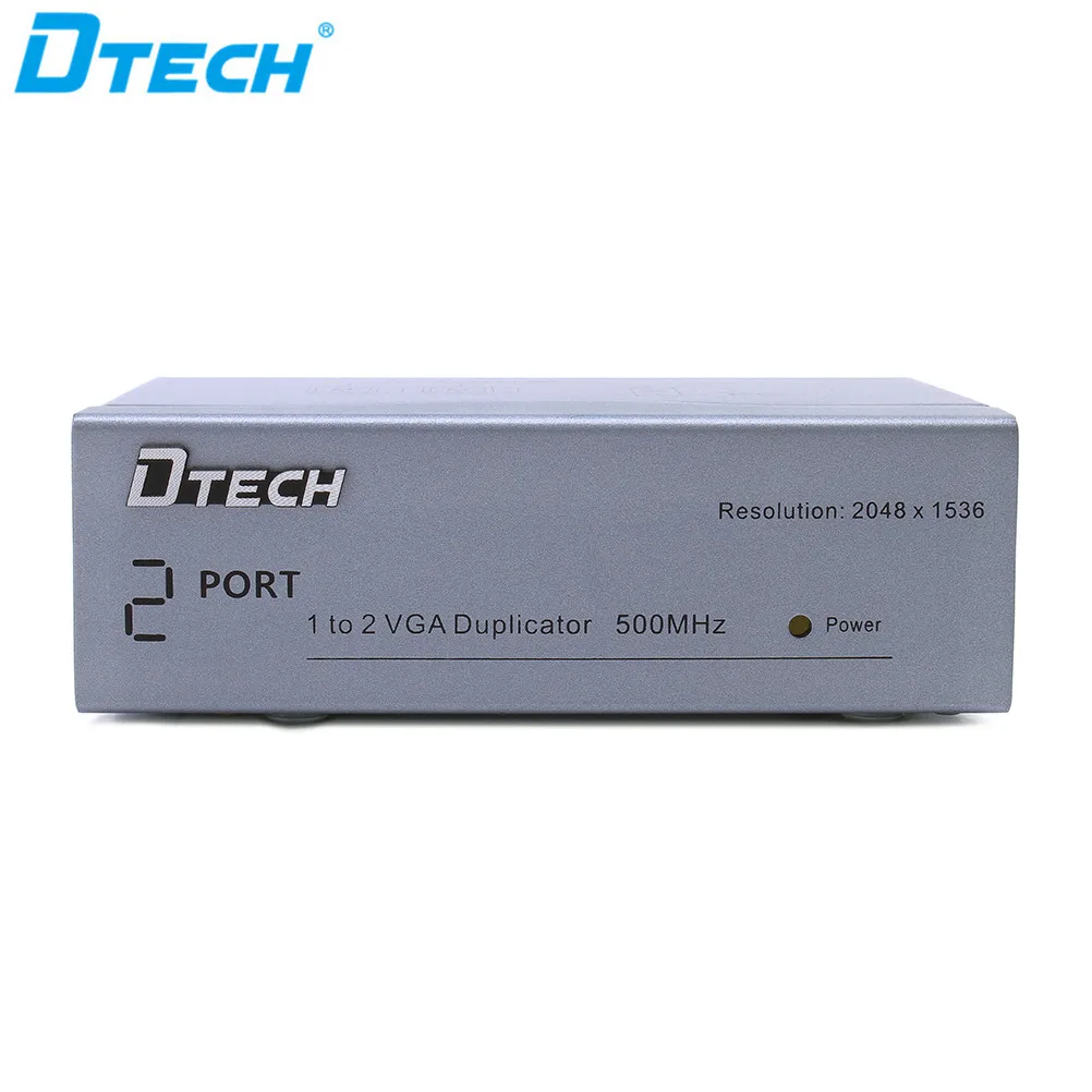 

DTECH 2-портовый видеоразветвитель, 350 МГц, 1 вход, 2 выхода, VGA-разветвитель