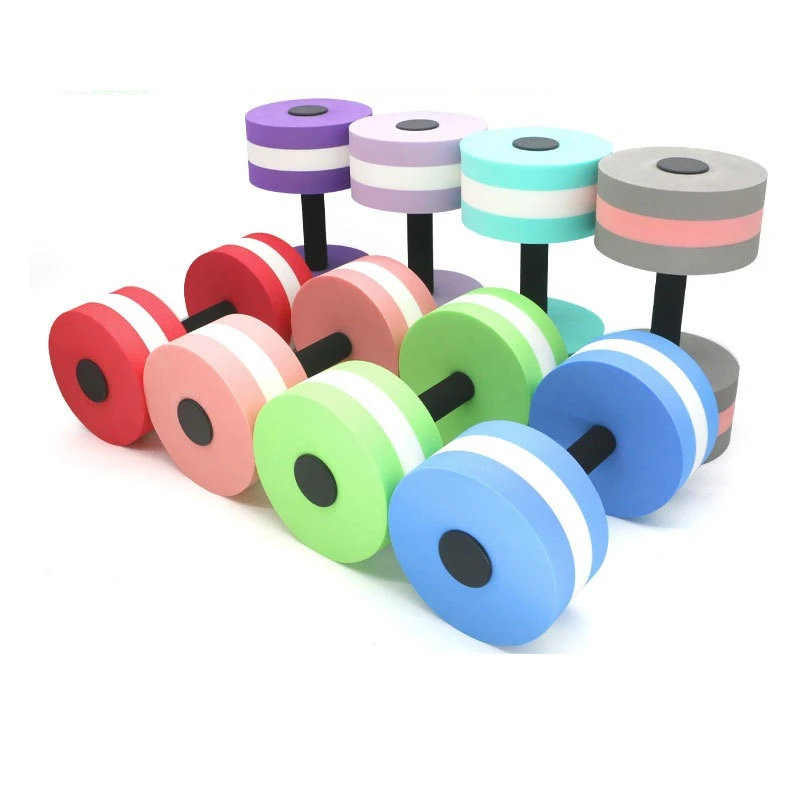 EVA Water Dumbbells Lightweight Foam Floating Dumbbell for Swimming Pool Fitness Weights Aerobics Exercise Barbell