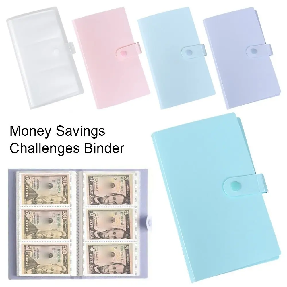 1Pcs Portable Money Album Practical Waterproof Bills Collection Book Tear Resistant 120/240 Envelope Budgeting Planner  Book