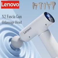 Original Lenovo grado profesional Fascia Gun N2 N3 serie masajeador de relajación muscular pantalla táctil LED 6-8 regalos de cabeza de masaje