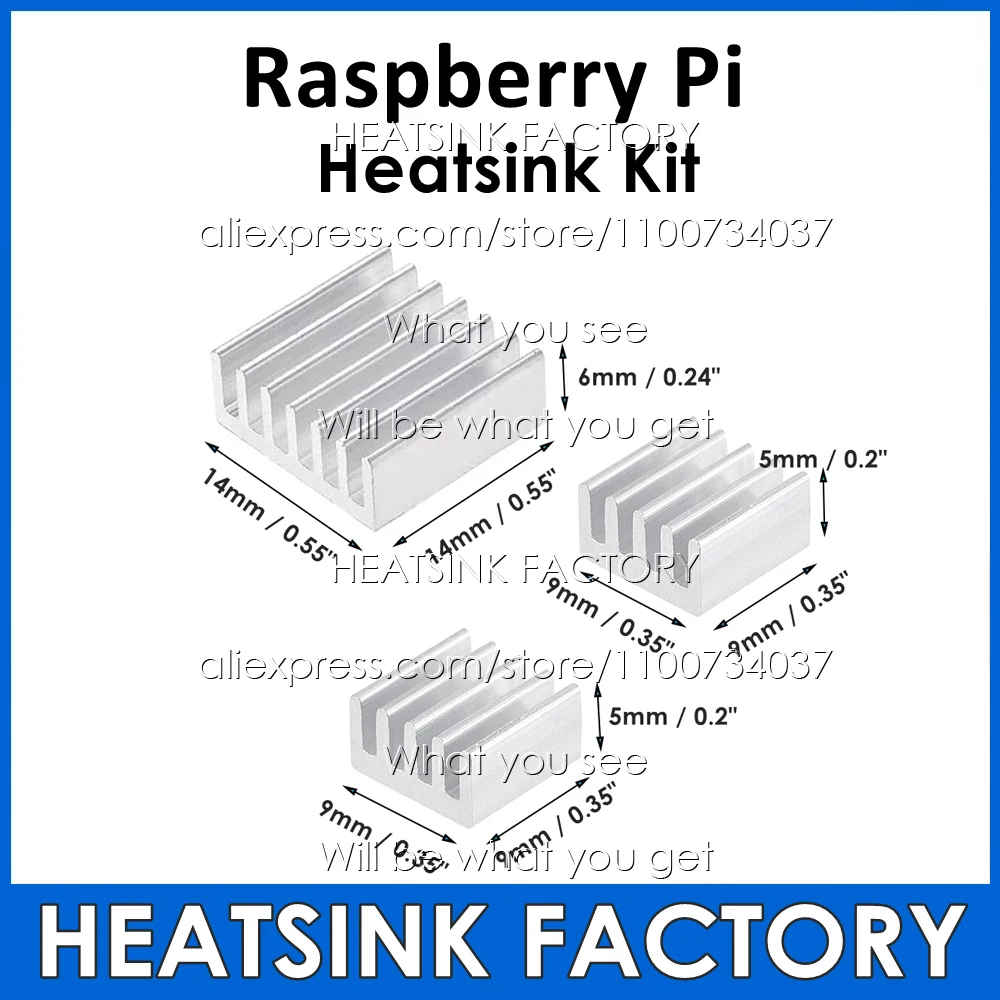 

3pcs/set 6-30pcs/lot White Aluminum Heatsink Radiator Cooler Kits For Raspberry Pi IC High Performance