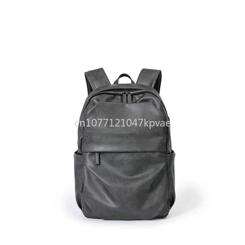 Genuine leather men's backpack backpack large capacity advanced computer bag men's bag travel book bag