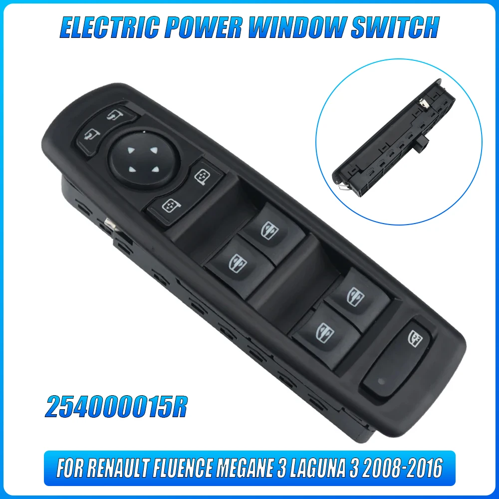 

254000015R левый электрический переключатель стеклоподъемника водителя для Renault Fluence Megane 3 Laguna 3 2008-2016 25400-0015R автомобильные аксессуары