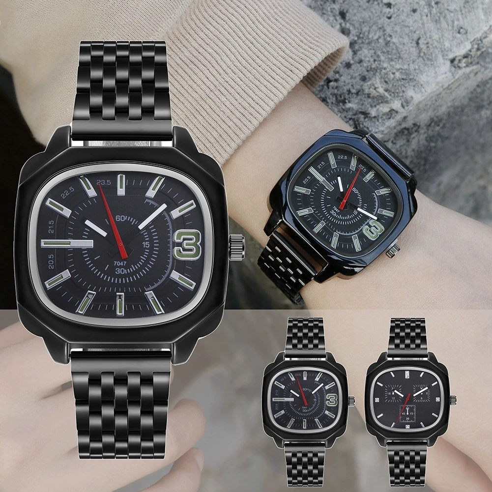 New Fashion Luxury Students Square Watch Men Business Wristwatches Woman Stainless Steel Casual Quartz Watches Reloj Hombre Gift