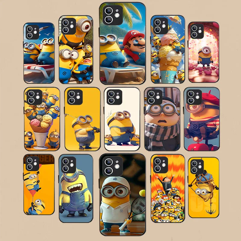 Черный силиконовый чехол WB-1 Banana-Minions для Samsung Quantum 2 S20 S21 S22 S23 S24 Plus Ultra