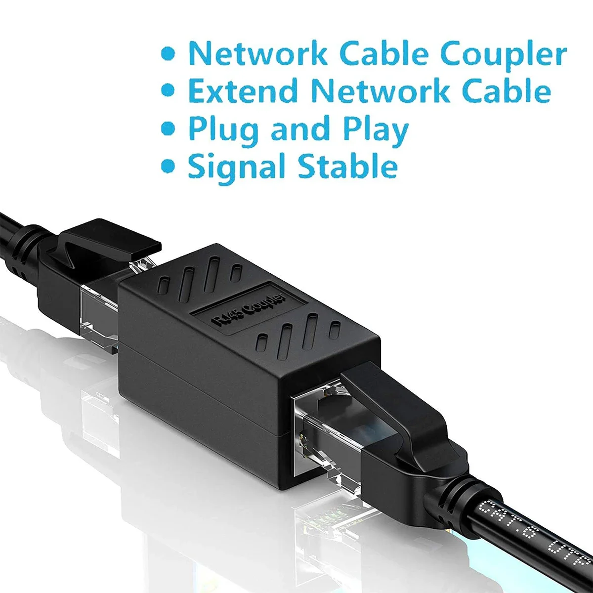 RJ45 Connector Cat7/6 Ethernet Adapter Gigabit Interface Network Extender Convertor For Extension Cable Female to Female