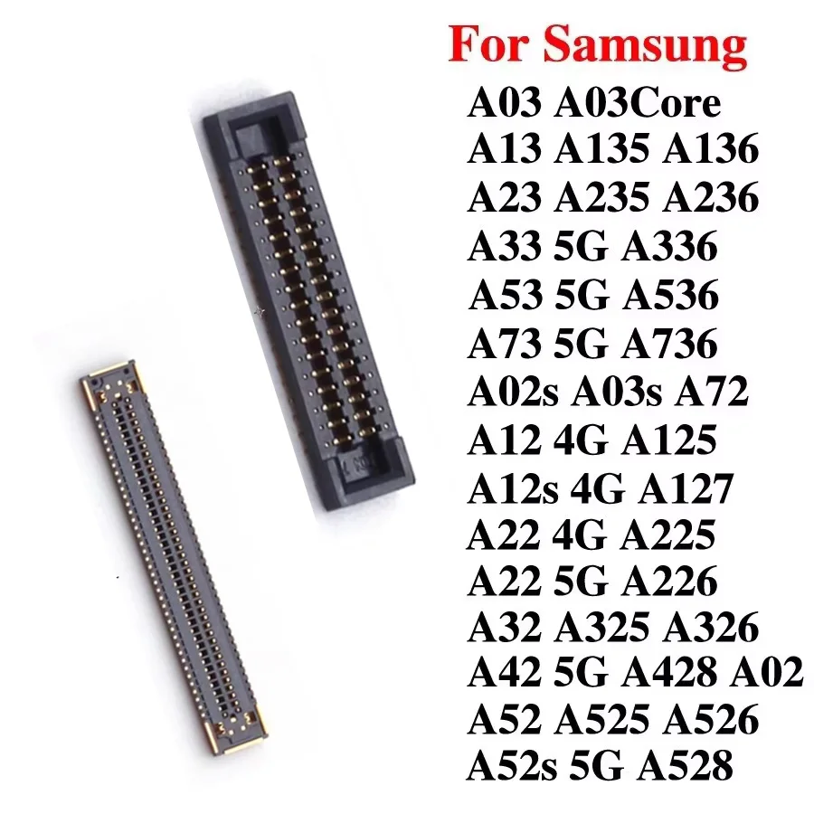 

10 шт., гибкий разъем FPC для ЖК-экрана для Samsung Galaxy A02 A03 A12 A13 A22 A23 A32 A33 A52 A53 A72 Jack Plug On Board 78 Pin