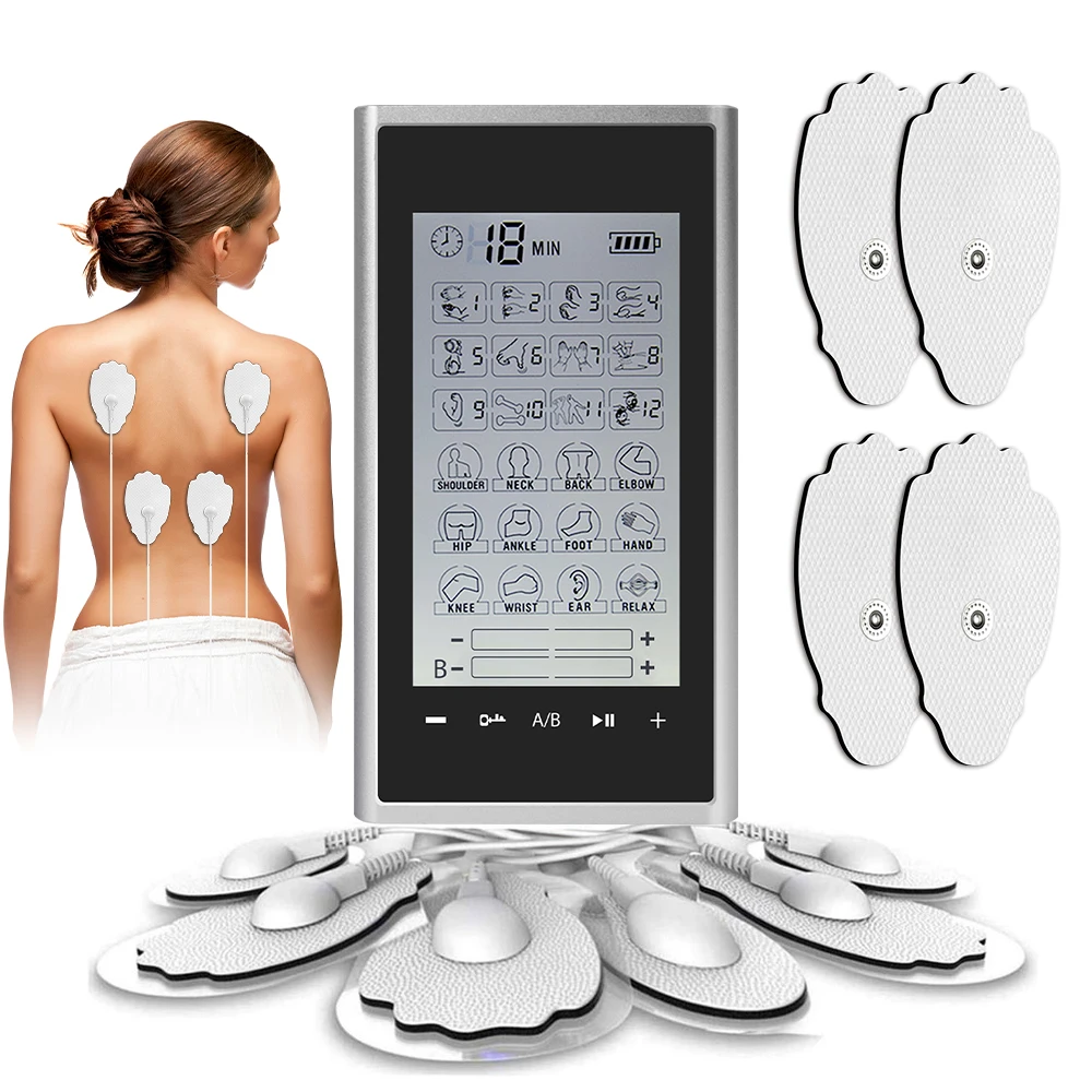 Tens Muscle Stimulator 24-Mode Electric EMS Acupuncture Body Massage Digital Therapy Slimming Machine Electro Stimulator