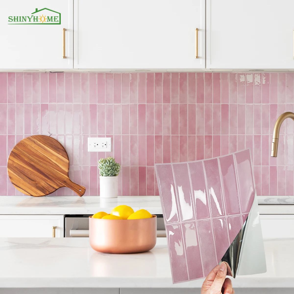 10/30/50pcs 3d Self-adhesive Wall Imitation Tile Stickers, Removable Self-adhesive Waterproof Stickers,