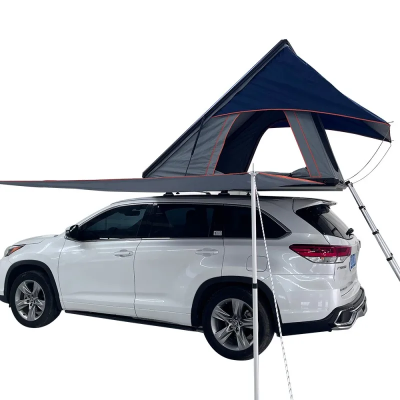 Hot sale Camping Aluminum 4 Person Roof Top Tent Car Rooftop Tent Triangle Clamshell Hard Shell Top Roof Tent