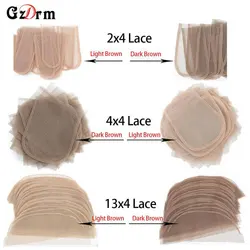 Transparent Lace 4x4 Lace Net for Making Closure 5pcs Swiss Lace Closure Base Foundation Wig Accessories for Making Wigs