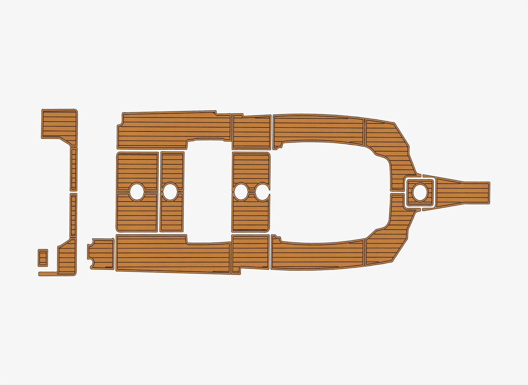 

Marine Faux Teak EVA Non-Slip Mat - 2020-2023 Grady White 306 Canyon Self-Adhesive 1/4" (6mm) Boat Deck Pad for Cockpit & Deck