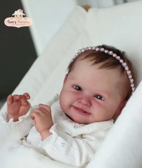 NPK 19''Unpainted Unassembled Reborn Summer Fresh Color Doll Kit with Cloth Body DIY Doll Parts