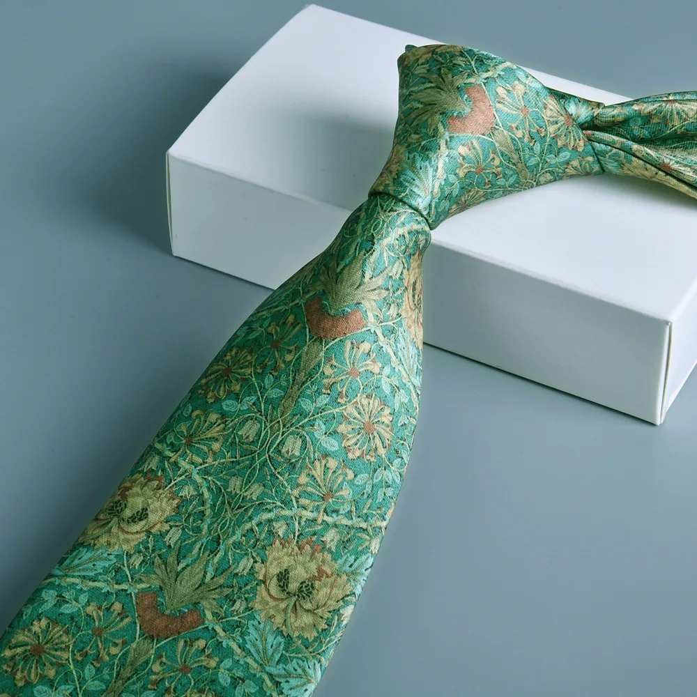 Vintage Seide Krawatten Herrenmode 8cm Blume Blumen Krawatte für Männer Hochzeit Business Meeting Gravata Soft Printing Krawatte wed Geschenke – Detail 14