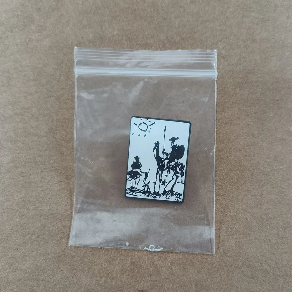 Pablo Picasso Don Quixote Anstecknadel, Vintage-Ölgemälde-Brosche aus dem Jahr 1955, Graffiti-Schmuck, Geschenk für Künstler – Detail 7