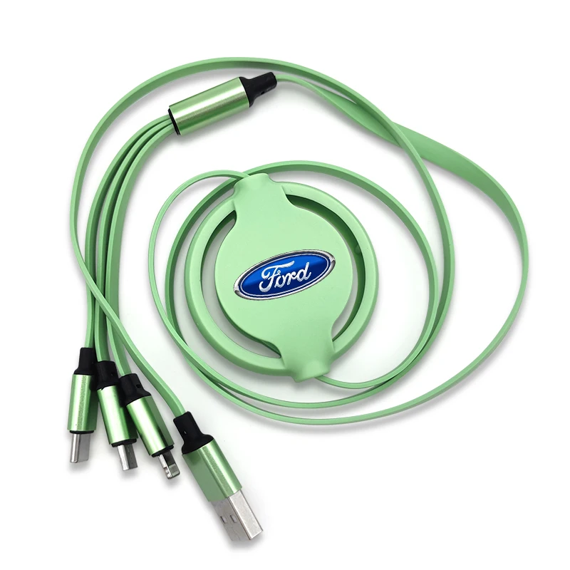 Car Mounted Telescopic Three In One Mobile Phone Charger For Ford Fiesta MK7 Mondeo MK4 ST Focus MK1 MK2 MK3 Focus 2 3 4 - view 3