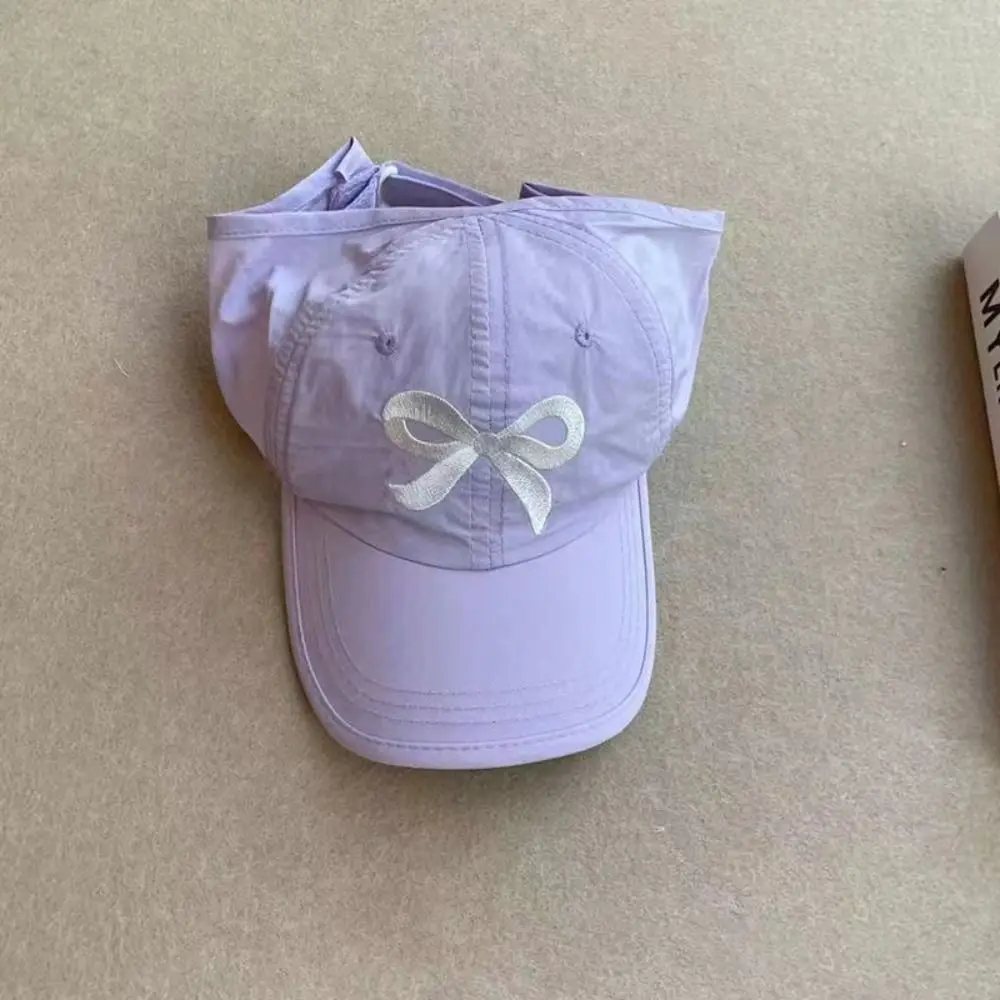 

Comfortable Korean Style Half Empty Top Hat Shading Hat Bow Summer Sunhat Anti-UV Sun Hat No Top Beach Hat Children's Visor Hat