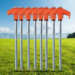 4/8pcs Screw In Tent Stakes With Hex Socket Ground Nail 20/25cm Drill In Plastics Stakes Tent Ground Nail(Give Sleeves And Bags)