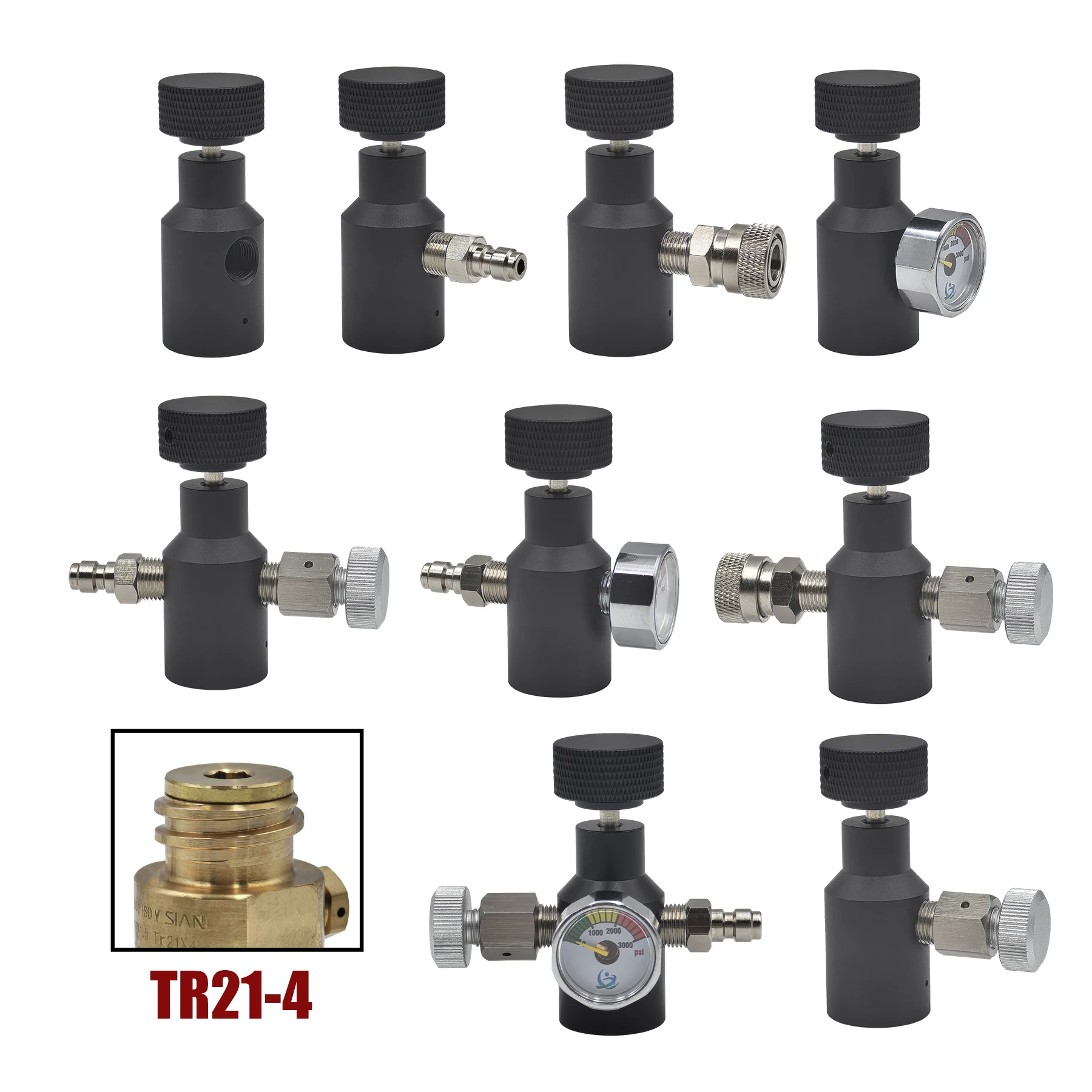 Hpaユニバーサル-アルミニウム合金アダプター,高圧,エアタンク,TR1-4スレッド,リモートホースライン