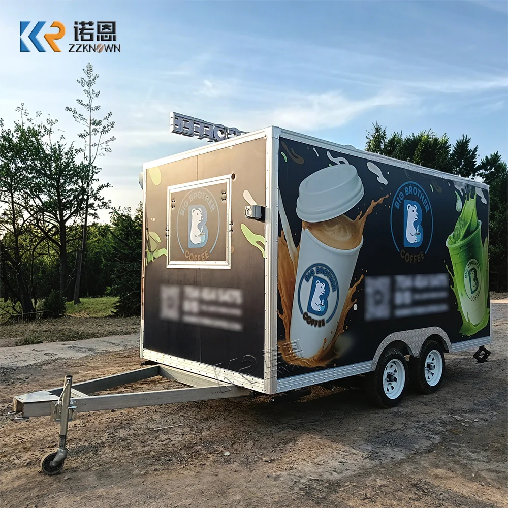 

Concession Food Truck Fully Equipped Street Coffee Bar Outdoor Pizza Snack Truck Custom Portable Fast Food Trailer For Sale