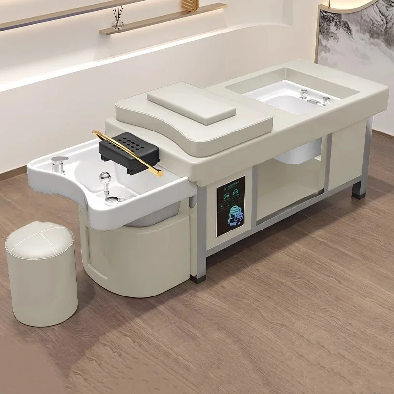 2025 Multifunctional Salon Thai Pedicure Chair Shampoo Foot Massage Bedside Spa Shampoo Bed