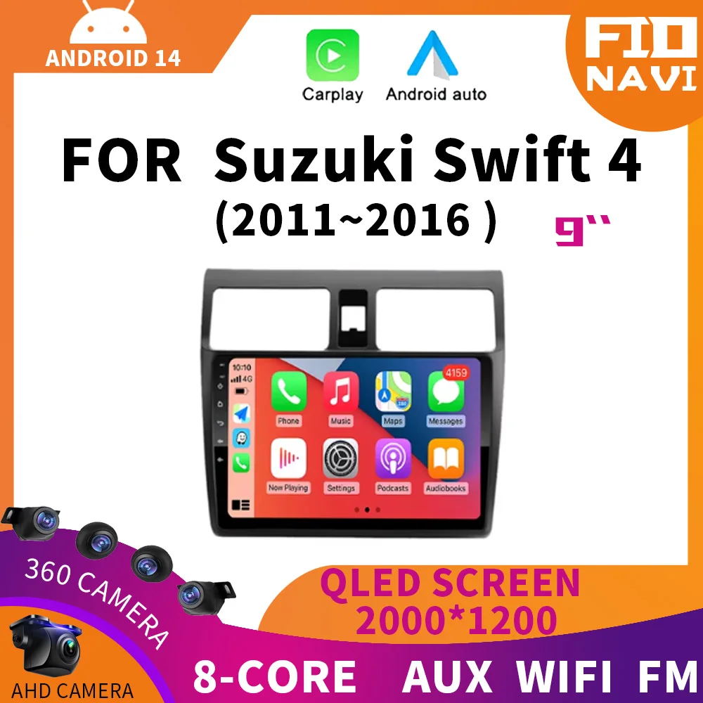 

Android 14 Car Radio Stereo For Suzuki Swift 4 2011 2012 2013 2014 -2016 Multimedia Video Player 2 Din Auto Audio GPS Carplay