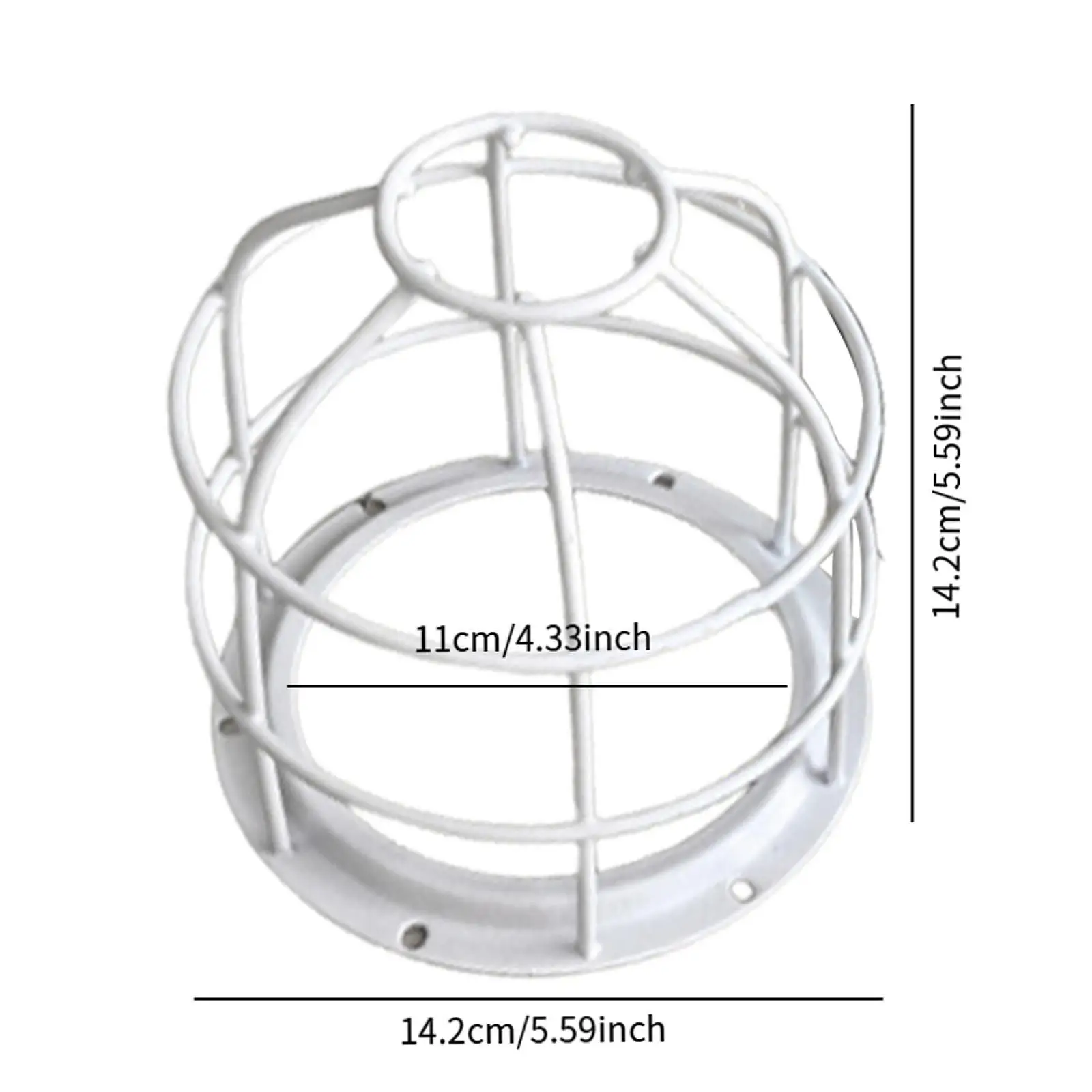 Light Shade Protective Cage Metal Lamp Guard Wire Lampshade Protector for Alarm Light Bulb Cover for Ceiling Hanging Lamp