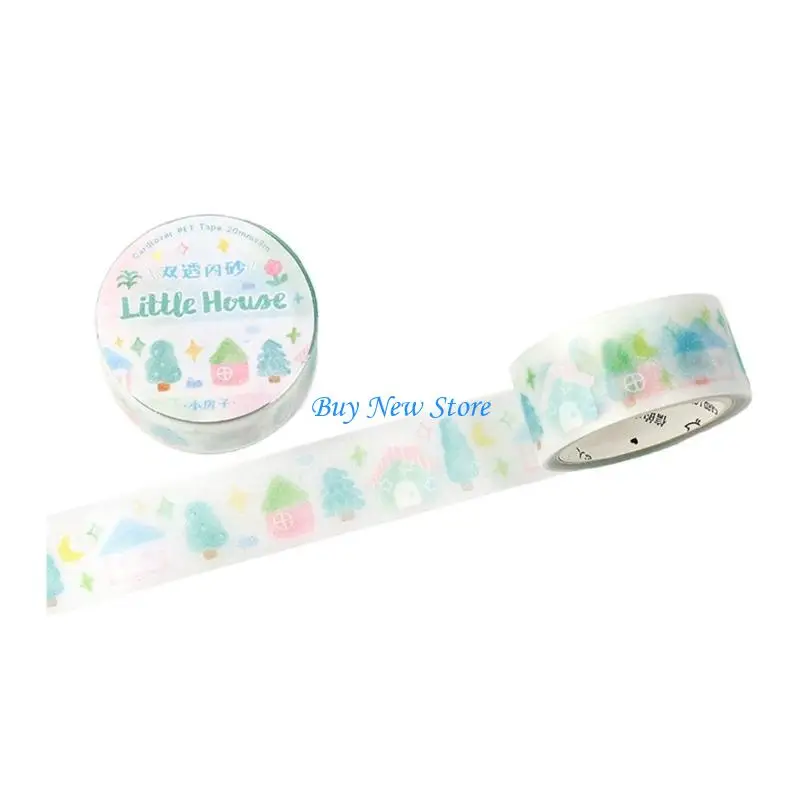 

20CE Aesthetic Scrapbooking Tape Cartoon Decorative PETTape for Scrapbooking Journal