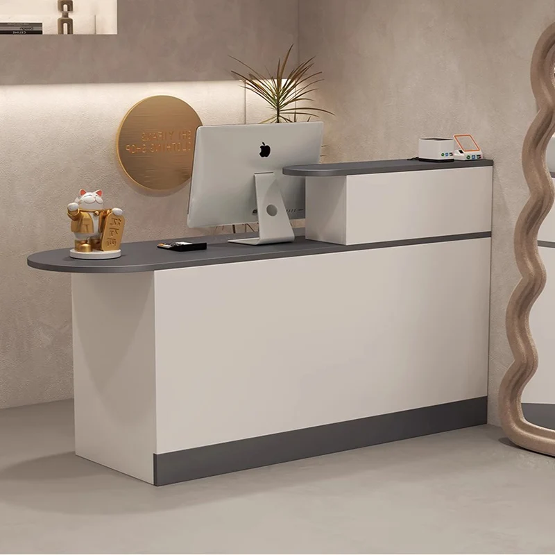 Simple Modern Beauty Salon Reception Desks Luxury Decorations Office Modern Hotel Reception Desk Counter Cashier Salon Furniture