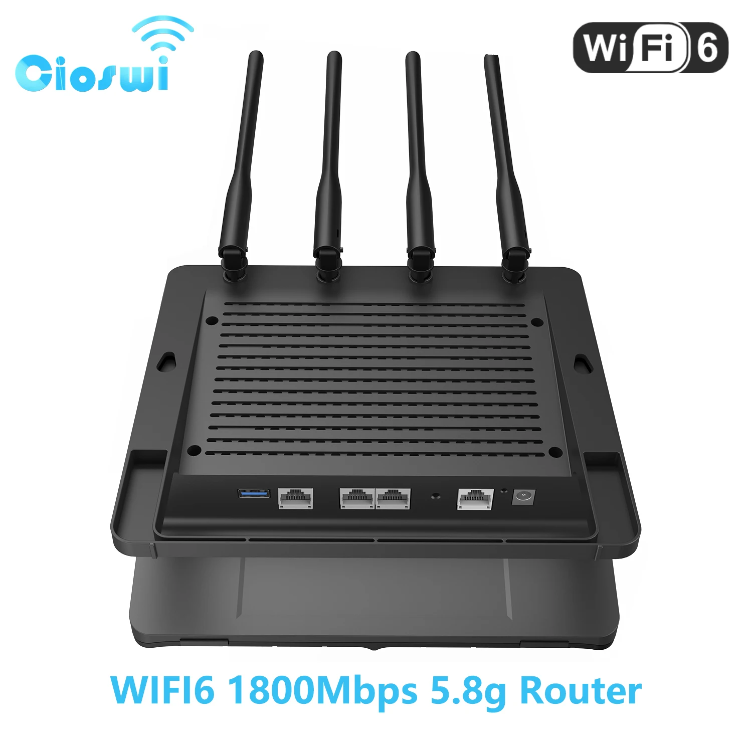 WIFI6 Router Openwrt 1800Mbps USB3.0 DDR3 256MB 1000Mbps LAN Mesh WIFI 6 5ghz Antenna for 64 User Home Network